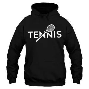I Love Tennis Sport Hoodie - Black