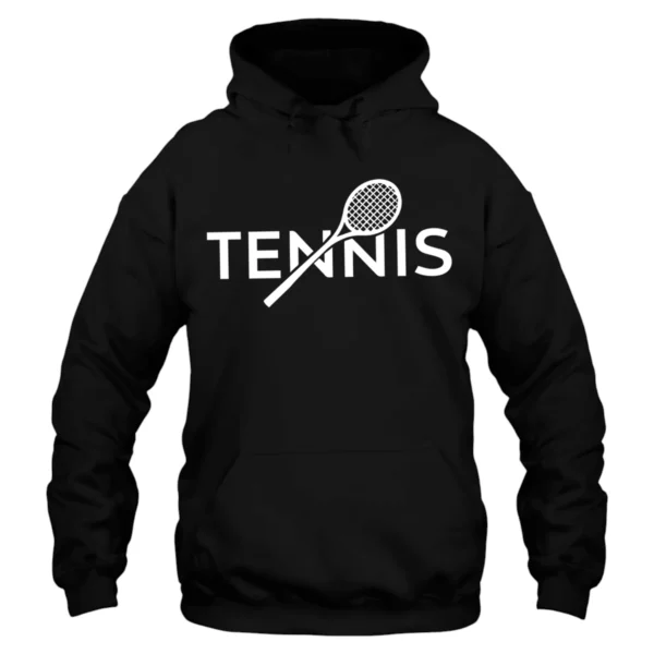 I Love Tennis Sport Hoodie - Black