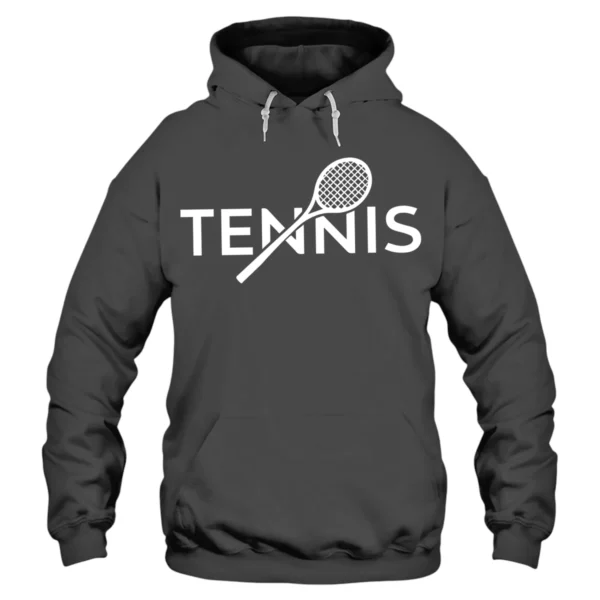 I Love Tennis Sport Hoodie - Dark Grey