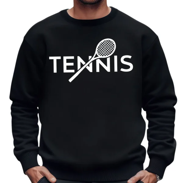 I Love Tennis Sport Sweatshirt - Black
