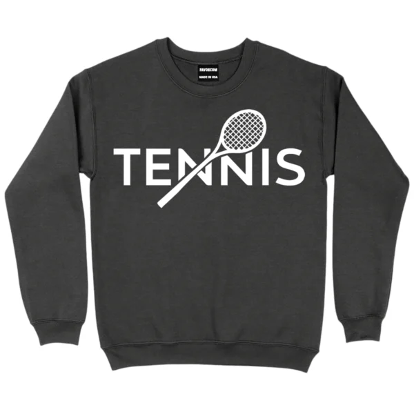 I Love Tennis Sport Sweatshirt - Dark Grey