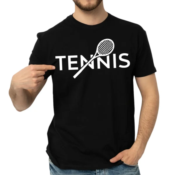 I Love Tennis Sport TShirt - Black