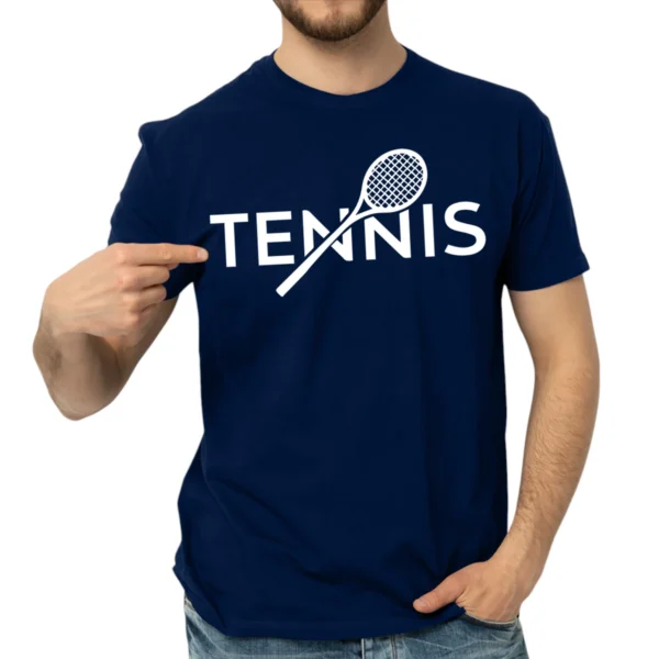 I Love Tennis Sport TShirt - Navy